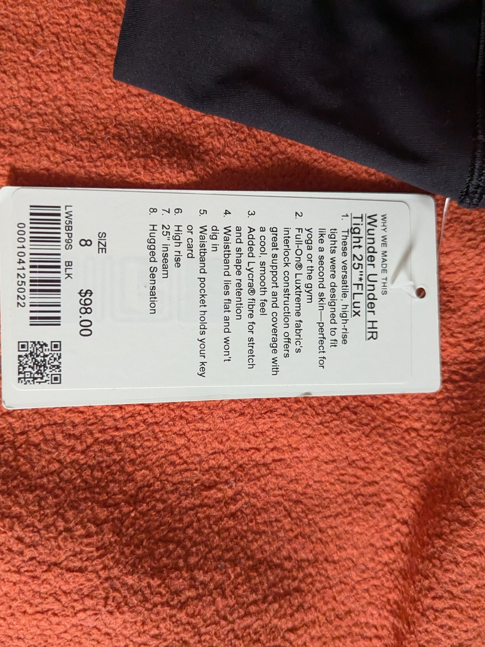 lululemon athletica Black Wunder under High-Rise 25" Leggings NWT - Picture 6 of 8